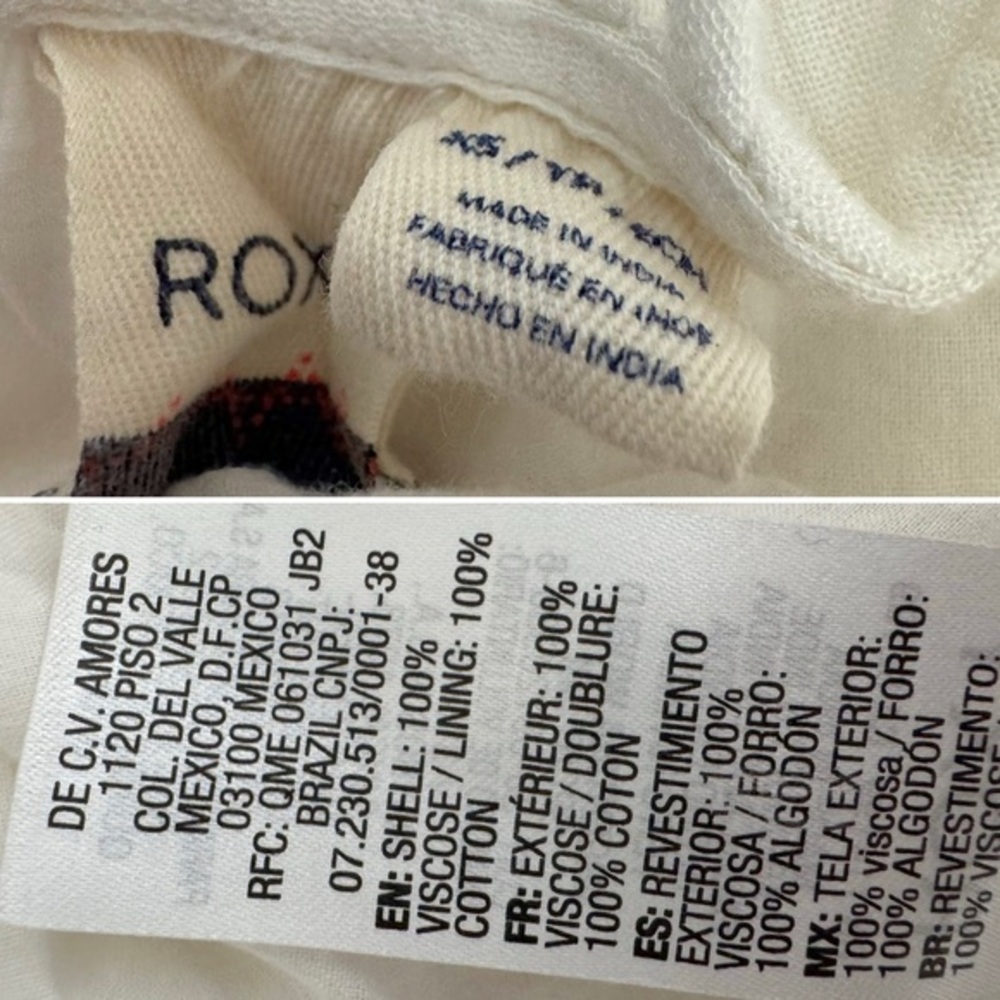 Roxy off white prism pattern mini dress XS - Picture 9 of 10